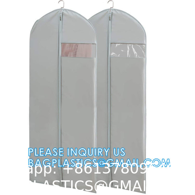 Gusseted Travel Garment Bag with Accessories Zipper Pocket Breathable Suit Garment Cover for Shirts Dresses Coats