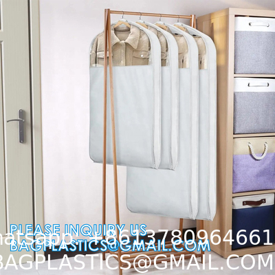 Gusseted Travel Garment Bag with Accessories Zipper Pocket Breathable Suit Garment Cover for Shirts Dresses Coats