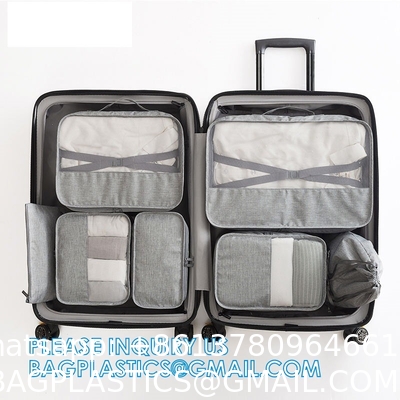 Portable Set Packing Cubes Luggage Travel Organizer Storage For Travel With Shoe Bag And Toiletry Bag