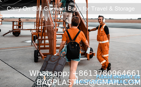 Business Garment Bag Cover For Suits Dresses Clothing Foldable Pockets, Carry On Garment Bag, Moving Bags