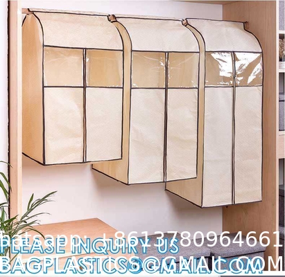 Large Capacity Dustproof Clothing Closet Organizer Custom Suit Garment Cover Bags Custom Logo