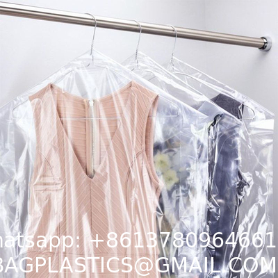 Dry Cleaner Suit Clothes Dustproof Storage Bags Hanging Garment Cover For Closet Storage, Laundry
