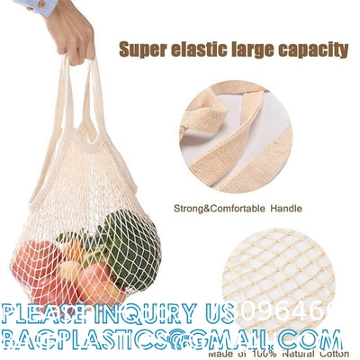 Organic Cotton String Washable Market Bag | Mesh Produce Bag, Fruits Vegetable Net Bag, Eco Net Bag
