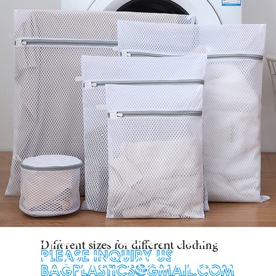 Mesh Laundry Bags for Delicates with Premium Zipper, Travel Storage Organize Bag, Clothing Washing Bags