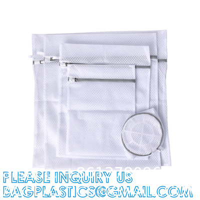 Mesh Laundry Bags for Delicates with Premium Zipper, Travel Storage Organize Bag, Clothing Washing Bags