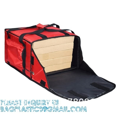 Insulated Pizza Delivery Bag Moisture Free For Catering Food Delivery, Restaurant, Cookouts Red picnic Bags