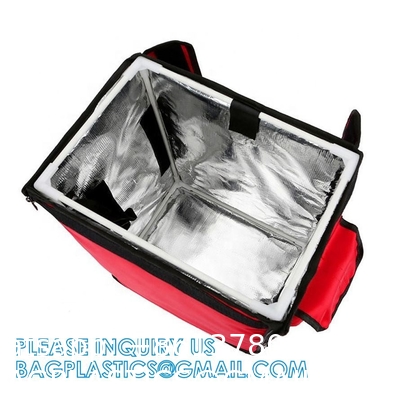 Insulated Pizza Delivery Bag Moisture Free For Catering Food Delivery, Restaurant, Cookouts Red picnic Bags