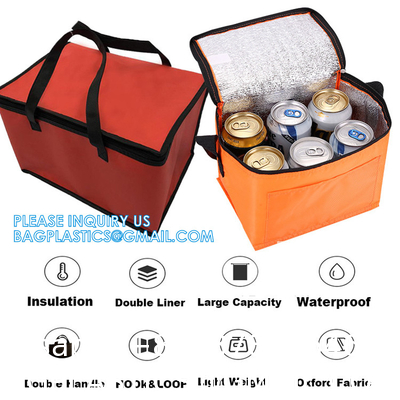 XL Insulated Food & Grocery Delivery Bag - For Catering, Restaurants, Delivery Drivers, Zipper and Handles,