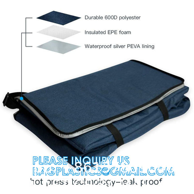 Insulated Food Delivery Bag with Support Frame and Plastic Bottom Plate,Grocery Delivery Bag for Catering