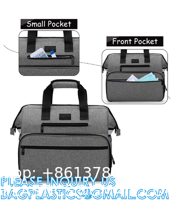 Medical Bag, Medical Equipment Bag, Adjustable Divider, Nonslip Bottom, Removable Shoulder Strap, Water-Resist