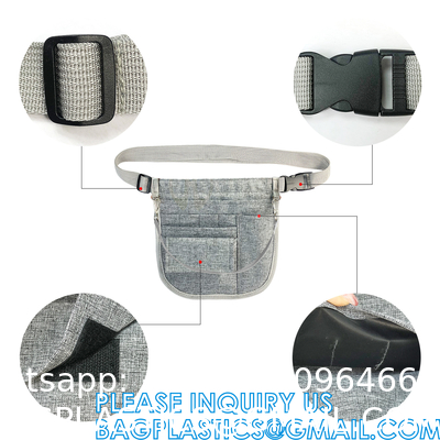 Side Fanny Bag Nursing Pocket Organizer Belt Nursing Accessories Pouch Waist Pack, Pill Bottle Organizer