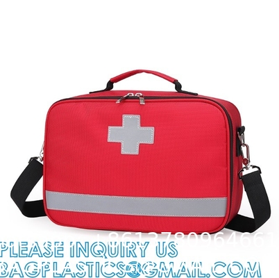 Red First Responder Bag Trauma Backpack, Medical Emergency Kits Storage Jump Bag Pack for EMT, EMS, Police