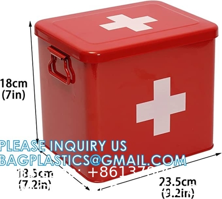 First Aid Kit Storage Containers Medicine Box Organizer, Cabinet, Medicine Supplies Bin, Emergency Tool Set