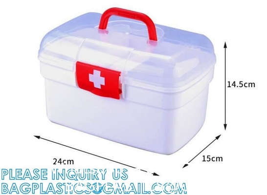 First Aid Kit Storage Containers Medicine Box Organizer, Cabinet, Medicine Supplies Bin, Emergency Tool Set