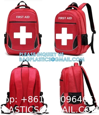 Emergency Treatment Medical Bags Multi-Pocket for Home School Office Car Traveling Hiking Trip Daycare