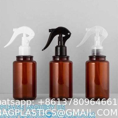 Amber Plastic Hair Salon Liquid Spray Container Mist Spraying 180ml Domestic Disinfectant Refill Trigger Pet