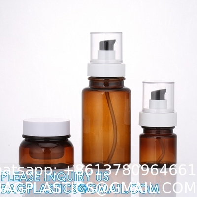 Serum Bottles, Fast Delivery Of 30ml 40ml Light Grey PET Plastic Bottle With Spray Pump, Dispenser In Stock