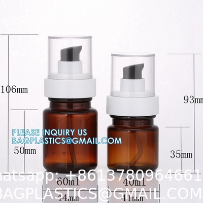 Serum Bottles, Fast Delivery Of 30ml 40ml Light Grey PET Plastic Bottle With Spray Pump, Dispenser In Stock