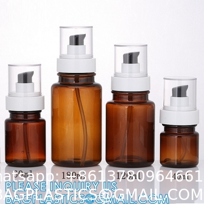 Serum Bottles, Fast Delivery Of 30ml 40ml Light Grey PET Plastic Bottle With Spray Pump, Dispenser In Stock