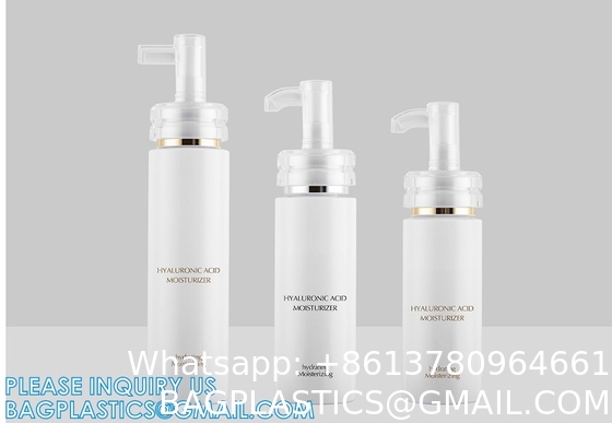 Shampoo Pump Bottle, Luxury Silver Cosmetic Packaging Face Cream Serum Essence Lotion Dispenser Pump Bottle