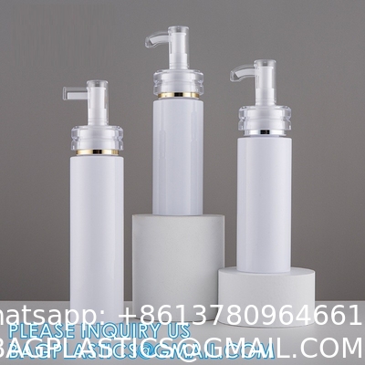 Shampoo Pump Bottle, Luxury Silver Cosmetic Packaging Face Cream Serum Essence Lotion Dispenser Pump Bottle