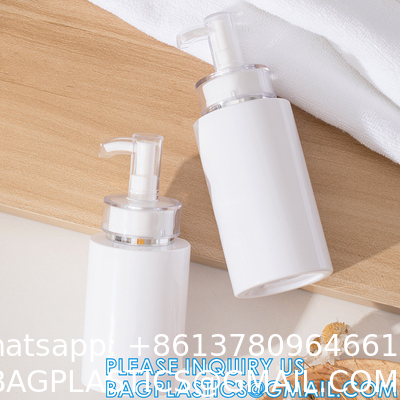 Shampoo Pump Bottle, Luxury Silver Cosmetic Packaging Face Cream Serum Essence Lotion Dispenser Pump Bottle