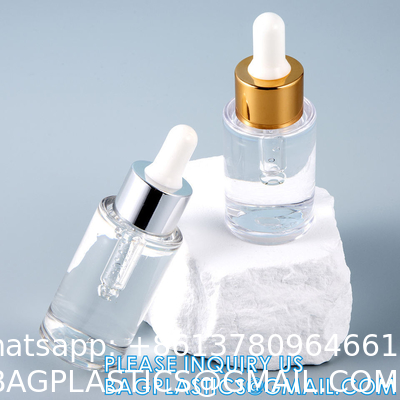 Glass Dropper Plastic Serum Bottle Essence 20ml 30ml 50ml, Tincture Bottles, Essential Oils, Travel Storage