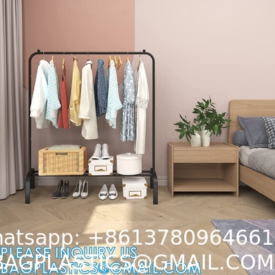 Clothes Rack, Garment Rack, Clothing Rack for Hanging Clothes, Drying Rack Hanger, Steel Frame, Mesh Storage Shelf
