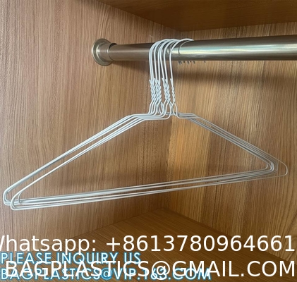 Laundry Hanger, Metal Wire Hanger Disposable Galvanized Coat Hanger White Hanger Used For Clothes Manufacturer