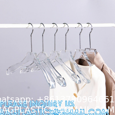Luxury Clothes Hangers, Clothing Type Transparent Acrylic Clothes Hanger, Garment Coat Hangers For Cloth