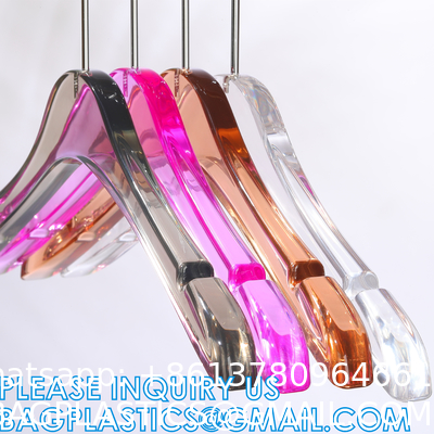 Luxury Clothes Hangers, Clothing Type Transparent Acrylic Clothes Hanger, Garment Coat Hangers For Cloth