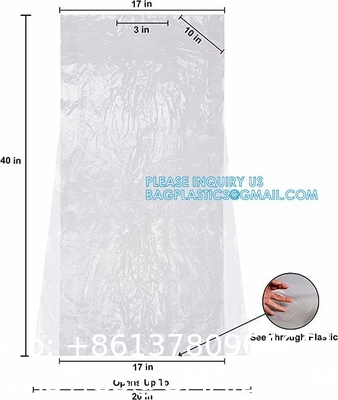 Compostable Dry Cleaning Perforated Clear biodegradable Garment/Laundry/Clothing Bags On Roll, Apparel Covers