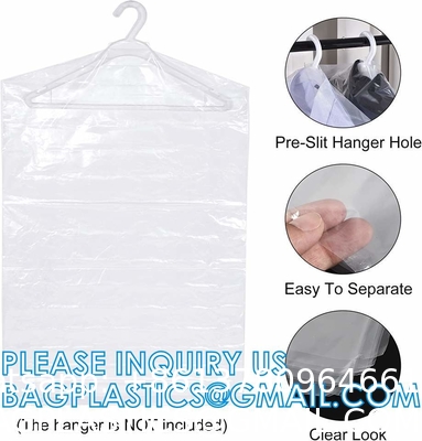 Compostable Dry Cleaning Perforated Clear biodegradable Garment/Laundry/Clothing Bags On Roll, Apparel Covers