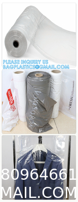 Compostable Dry Cleaning Perforated Clear biodegradable Garment/Laundry/Clothing Bags On Roll, Apparel Covers