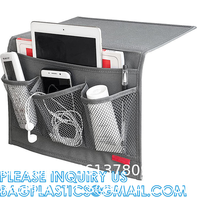 Custom Table Cabinet Storage Organizer, TV Remote Control, Bedside canddy, Mesh pockets, Storage Organizer
