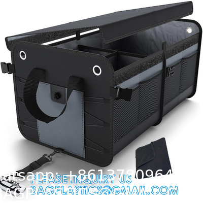 Trunk Organizer Foldable Car Storage Boxes Car Storage Bag, Organizer Multi-Compartment Collapsible Trunk storage