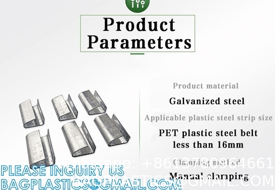 Straps Metal Clips, Pet Strap Packing Belt PET Packing Band Roll Straps Plastic Steel Buckle, Packaging Seals