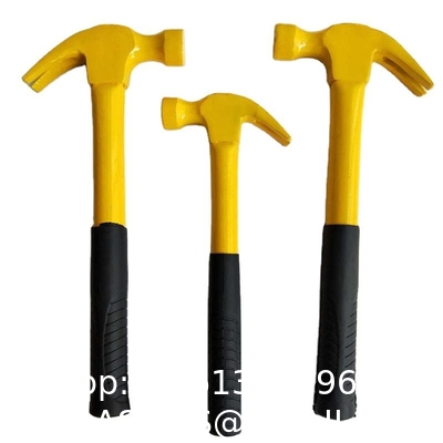 Knocking Carbon Steel Pipe Handle Steel HAMMER Claw Hammer With Non-Slip Plastic Coated Handle For Nails