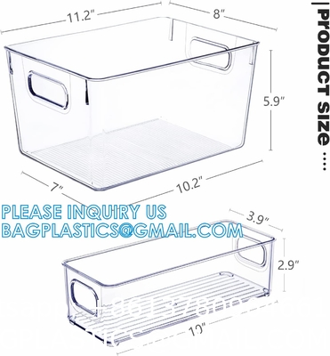 Plastic Storage Bins With Lids X-Large – Perfect Kitchen Or Pantry Organization, Fridge, Cabinet Organizers