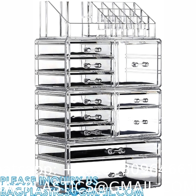 Cosmetic Storage Box Makeup Storage Container Organiser, Skincare Makeup Organizer, Brush Holder, Vanity Shelf