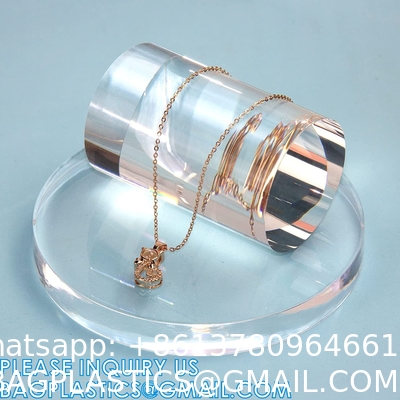 Clear Polished Acrylic Cube Cylinder, Square Display Block, Jewelry Display Holder Base Stands, Crafts Closet Show