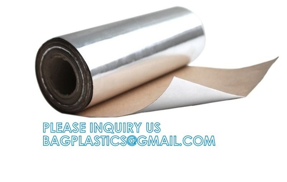 Parchment Baking Paper Lined Foil, Insulated Foil Sandwich Wrap Sheet, Aluminum parchment backed baking paper lined