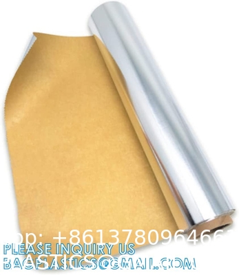 Parchment Baking Paper Lined Foil, Insulated Foil Sandwich Wrap Sheet, Aluminum parchment backed baking paper lined