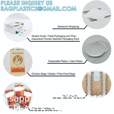 Parchment Baking Paper Lined Foil, Insulated Foil Sandwich Wrap Sheet, Aluminum parchment backed baking paper lined