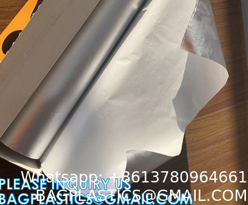 Parchment Baking Paper Lined Foil, Insulated Foil Sandwich Wrap Sheet, Aluminum parchment backed baking paper lined