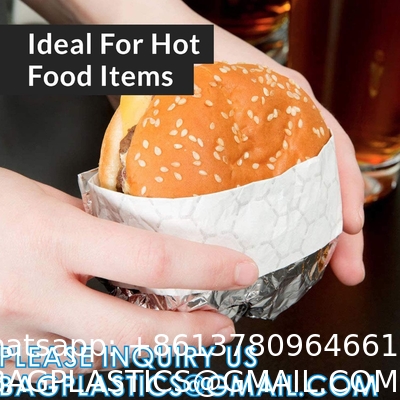 Parchment Baking Paper Lined Foil, Insulated Foil Sandwich Wrap Sheet, Aluminum parchment backed baking paper lined