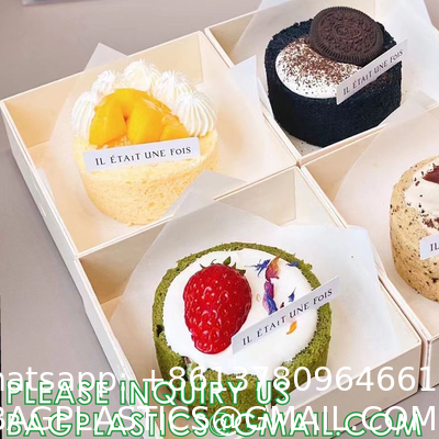 Bakery Boxes, Craft Paper Box, Disposable Paper Food Packaging Take Away Window Fruit Sushi Salad Paper Boxes With Logo