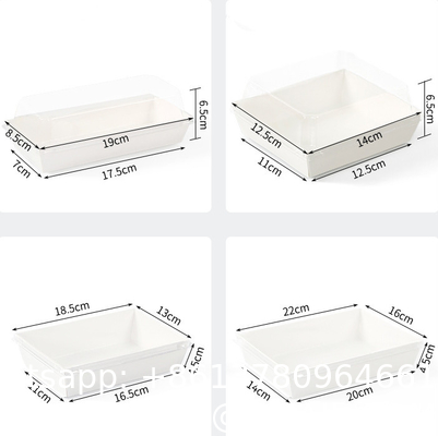 Bakery Boxes, Craft Paper Box, Disposable Paper Food Packaging Take Away Window Fruit Sushi Salad Paper Boxes With Logo