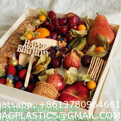 Bakery Boxes, Craft Paper Box, Disposable Paper Food Packaging Take Away Window Fruit Sushi Salad Paper Boxes With Logo
