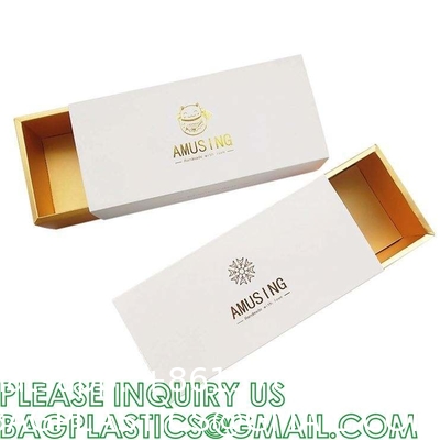 Rectangle Drawer Kraft Boxes Small Cardboard Present Packaging Boxes For Party Favor Treats, Candy And Jewelry Crafts